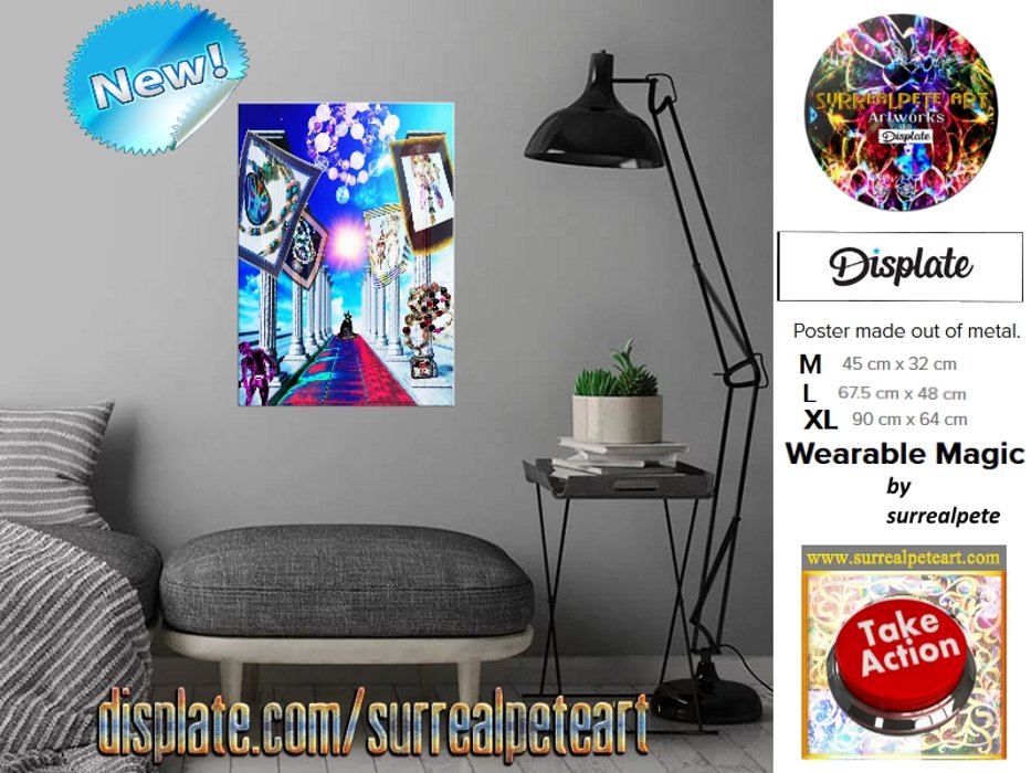 Surrealpete does sci-fi metal displate art